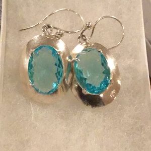 FREE S H 925 SS Blue Topaz